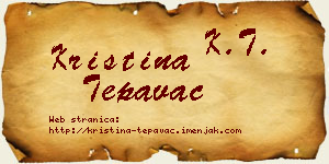 Kristina Tepavac vizit kartica